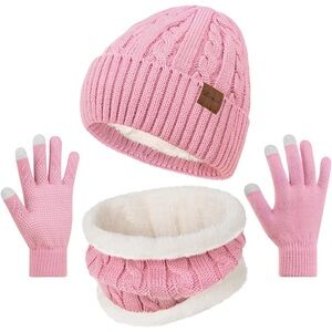 Winter Knit Set- Hat, Scarf, and Gloves